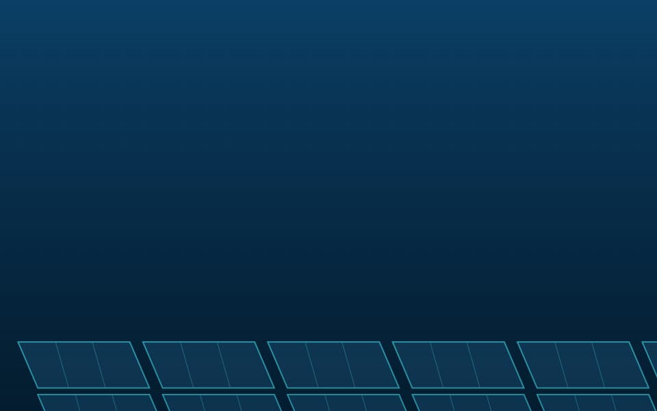 Solar PV array on a roof (detail), at night