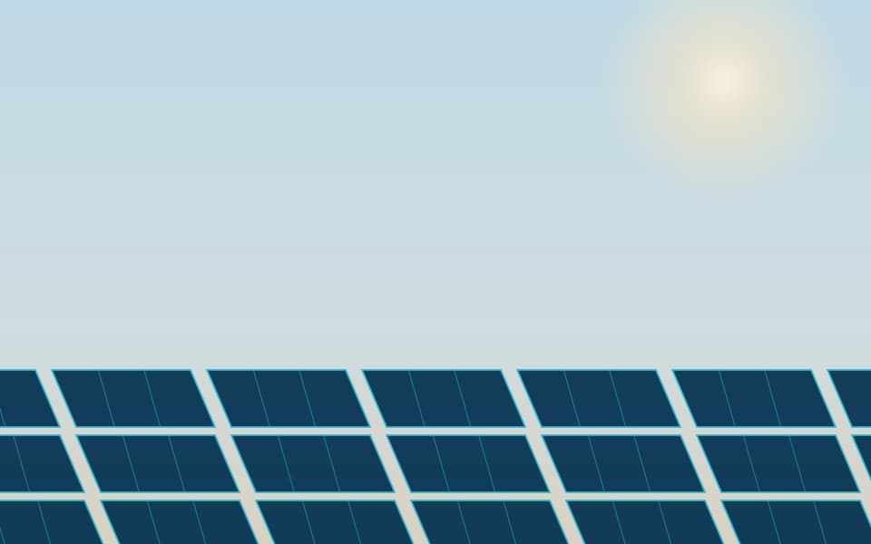 Solar PV array on a roof (detail), in daylight
