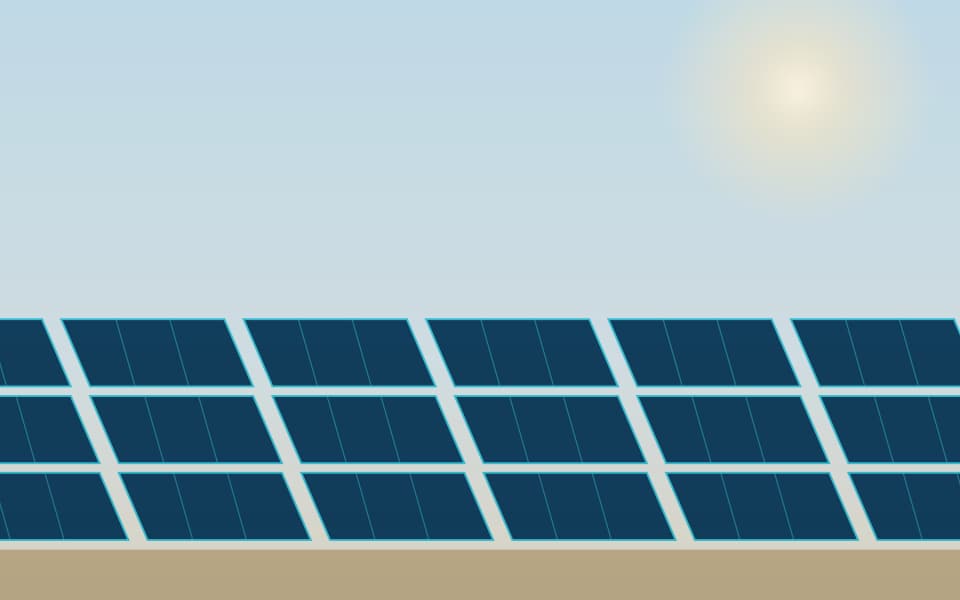 Solar PV array on a roof (detail), in daylight